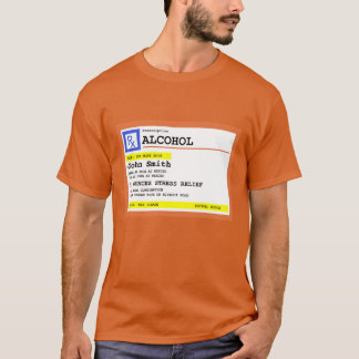 Camiseta Receita Personalizada Álcool Humorístico Âmbar