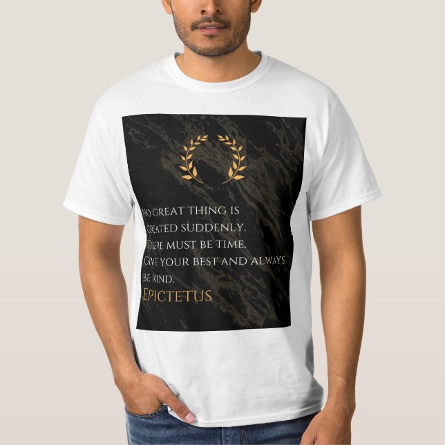 Camiseta Receita por Grandeza de Epictetus (Frente)