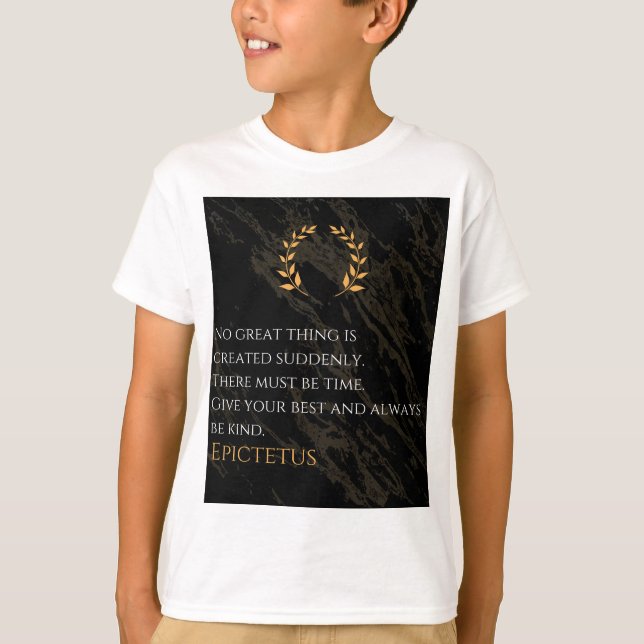Camiseta Receita por Grandeza de Epictetus (Frente)
