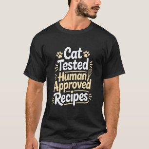 Camiseta Receitas de Assar Testadas por Gato Engraçado e Ap