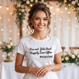 Camiseta Recém-Casada Noiva Lua de Mel Personalizado