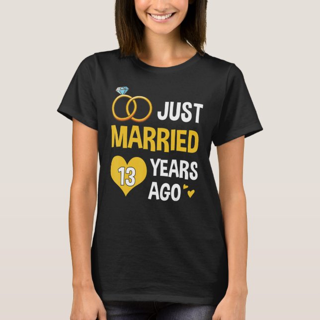 Camiseta Recem casados 13 Anos Desde 2010 13 Wedding Anni (Frente)