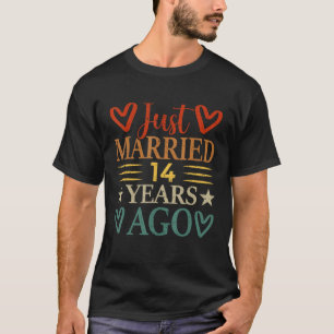 Camiseta Recem casados 14 anos atrás, 14 de aniversário eng