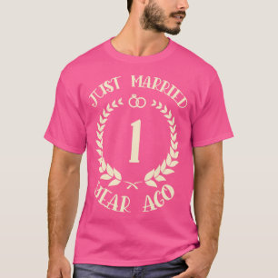 Camiseta Recem casados 1 Ano Atrás, 1rua De Aniversário De