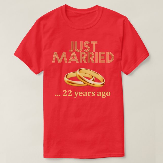 Camiseta recem casados 22 Anos Atrás (Frente do Design)