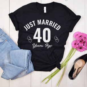 Camiseta Recem casados 40 Anos Atrás, Presente de 40 Anos