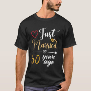 Camiseta Recem casados 50 Anos Atrás 50º Aniversário De Cas