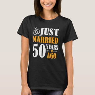Camiseta Recem casados 50 Anos Atrás 50º Aniversário de Cas