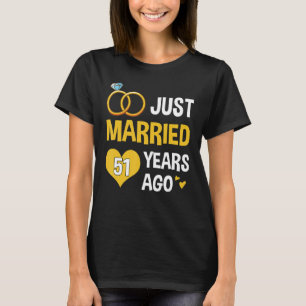 Camiseta Recem casados 51 Anos Desde 1972 51rua Casamento A