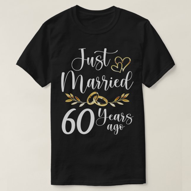 Camiseta Recem casados 60º Casado 60 Anos Atrás (Frente do Design)