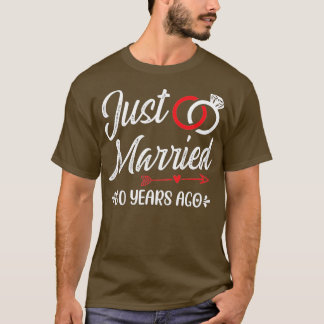 Camiseta Recem casados 60 Anos Atrás Feliz 60º Casamento An