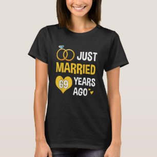Camiseta Recem casados 69 Anos Desde 1954 69ª Casamento Ann