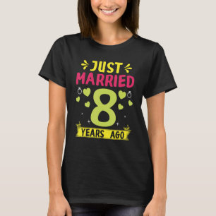 Camiseta Recem casados 8 Anos Atrás 8º Aniversário de Casam