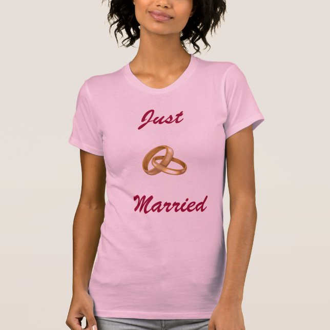 Camiseta Recem casados - Anéis de Casamento (Frente)
