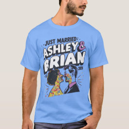 Camiseta Recem casados: Ashley & Brian - Est. 2024