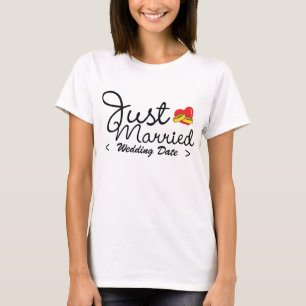 Camiseta Recem casados "Data de casamento"