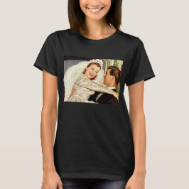 Camiseta Recém-casados de casamento retrô, noiva e noivo fe