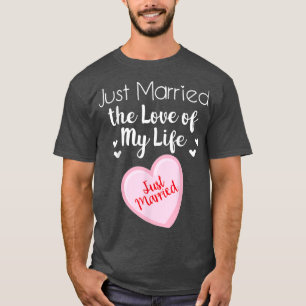 Camiseta Recem casados do Amor de Minha Vida Noiva Gro