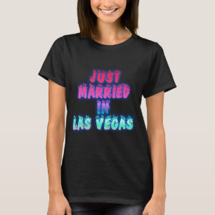 Camiseta Recem casados Do Estilo De Fogo Em Las Vegas