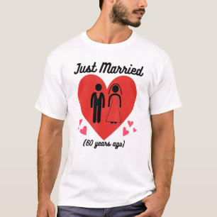 Camiseta recem casados dos 60 anos Casamento dos 60 anos