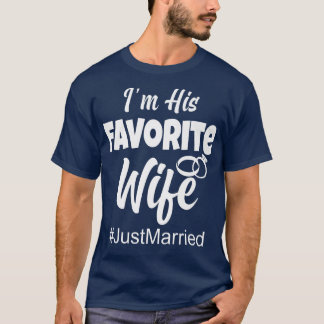 Camiseta Recem casados Engraçado da Noiva, sou o favorito d