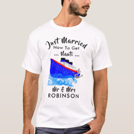 Camiseta Recem casados Funny Cruise Ship Nauti Graphic
