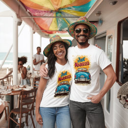 Camiseta Recem casados pop Art