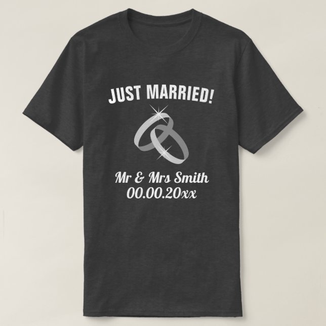 Camiseta Recem casados, Sr. & Sra. t... (Frente do Design)