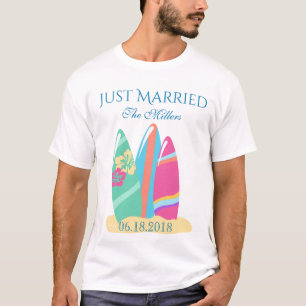 Camiseta Recem casados surfboard