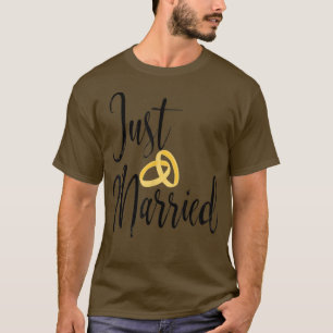 Camiseta Recem casados WeddingVintage Script Bridal Bride G
