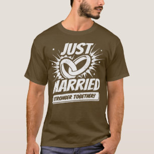 Camiseta Recém-casadosLua de MelNoiva NoivoRecém-Casados1
