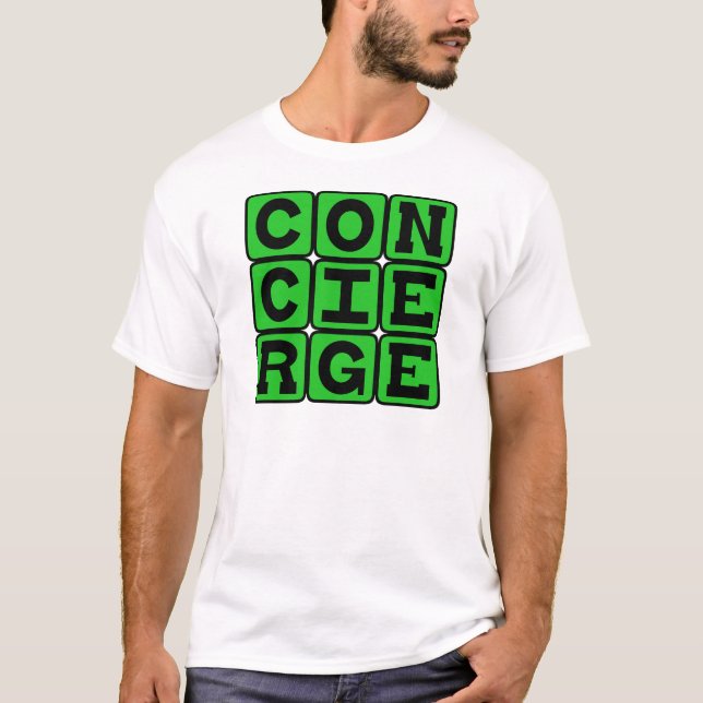 Camiseta Recepcionista, Cargo de Serviço (Frente)