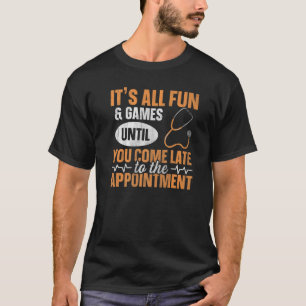 Camiseta Recepcionista clínico para Recepção de Cuidados de