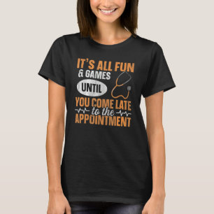 Camiseta Recepcionista clínico para Recepção de Cuidados de