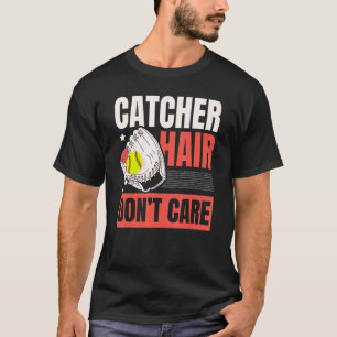 Camiseta Receptor de Cabelo Não Liga Jogador de Softbol Esp