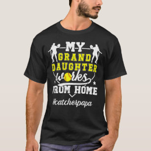 Camiseta Receptor de Softball Papai Orgulhoso Papai de Um G