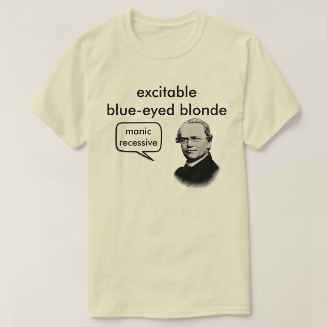 Camiseta Recessivo Maníaco de Mendel (Frente do Design)