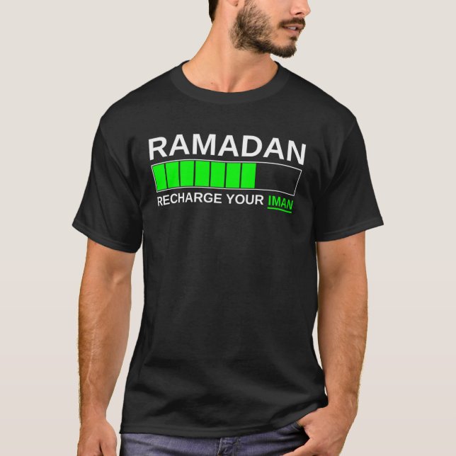 Camiseta Recharge Seu Iman Ramadan Kareem Ramadan Mubarak (Frente)