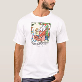 Camiseta Recibos de Papai Noel dos desenhos animados do
