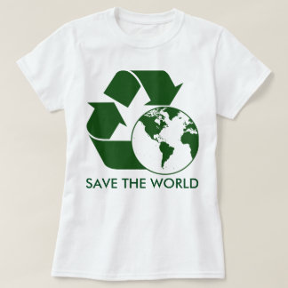 Camiseta Recicl e salvar o mundo