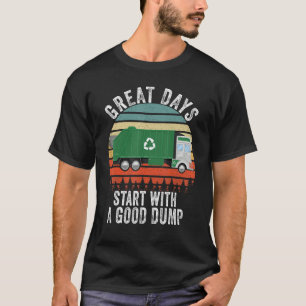 Camiseta Reciclagem do Coletor de Lixo do Caminhão de Lixo