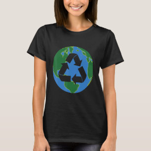Camiseta Reciclagem do Planeta Terra do Dia da Terra