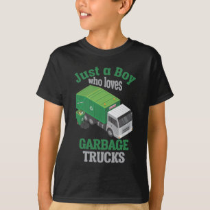 Camiseta Reciclagem Legal de Garbage Truck amando Boy Toddl