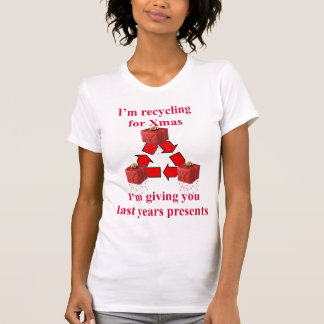 Camiseta reciclagem para Xmas