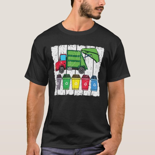 Camiseta Reciclagem Trash Truck Ambiental Reciclagem E (Frente)