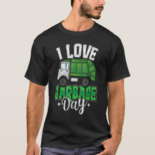 Camiseta Reciclagens De Lixo Adoro Garotos De Caminhão Do D