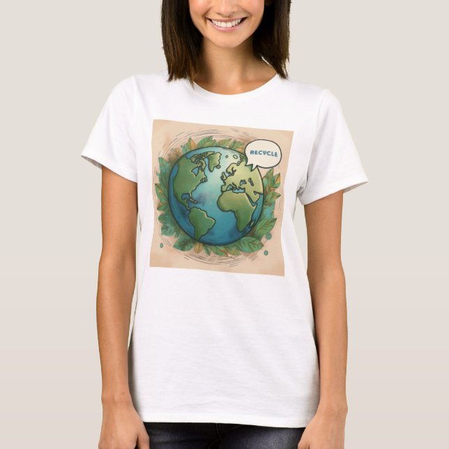 Camiseta Reciclar da Terra (Frente)