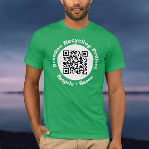 Camiseta Reciclar de Código QR do Projeto do reciclagem e 