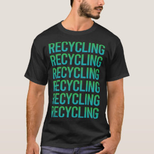 Camiseta Reciclar de Reciclagem de Texto Gradiente
