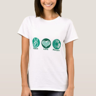Camiseta Reciclar do amor da paz
